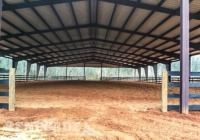 Roof only steel building, riding horse arena