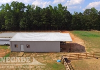 horse stables made from steel building with open bay
