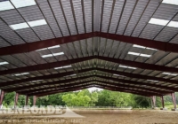 steel metal equestrian building riding arena roof only no walls skylights