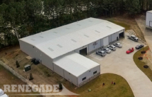 Commercial metal building auto garage with office