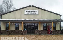 Steel Metal Building auto parts store with tan walls