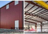 100x180x16 & 20x150x10 lean to industrial steel building addition