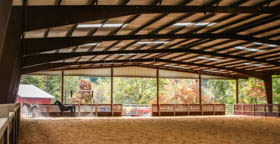 agricultural steel metal building roof only no sides riding areana
