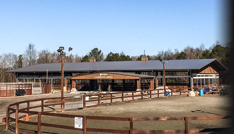 steel building horse riding arena