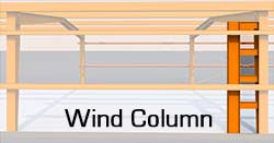 steel building wind column