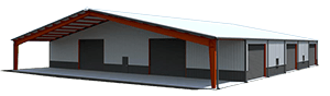 100x120x14 metal building illustration