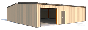 40x40x10 steel building illustration