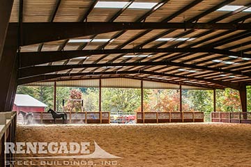 Agricultural steel building riding arena