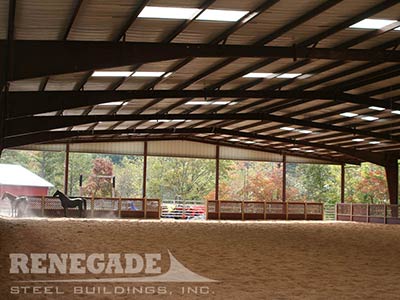 covered horse riding arena steel building
