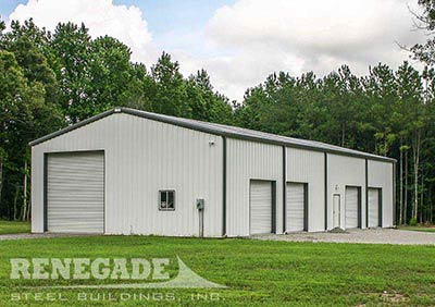 Steel Building Garage with lean to