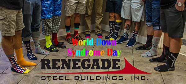 Renegade Steel Building employees supporting Down Syndrome