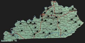 Kentucky map of Renegade Steel buildings