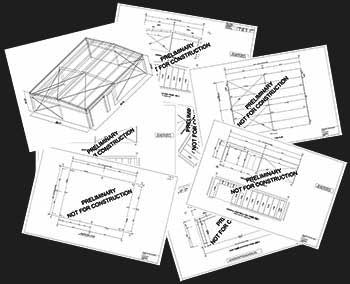 steel building preliminary drawings