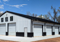 60x84x14 Renegade Steel Building white walls and black trim