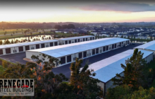 (1) 100&#039;x350&#039;x16&#039; and (4) 50&#039;x200&#039;x16&#039; steel buildings with 1:12 Roof Pitch