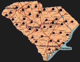 Map of Renegade Steel Buildings in South Carolina