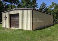 30x50x12 Renegade Steel Building with tan walls and brown trim