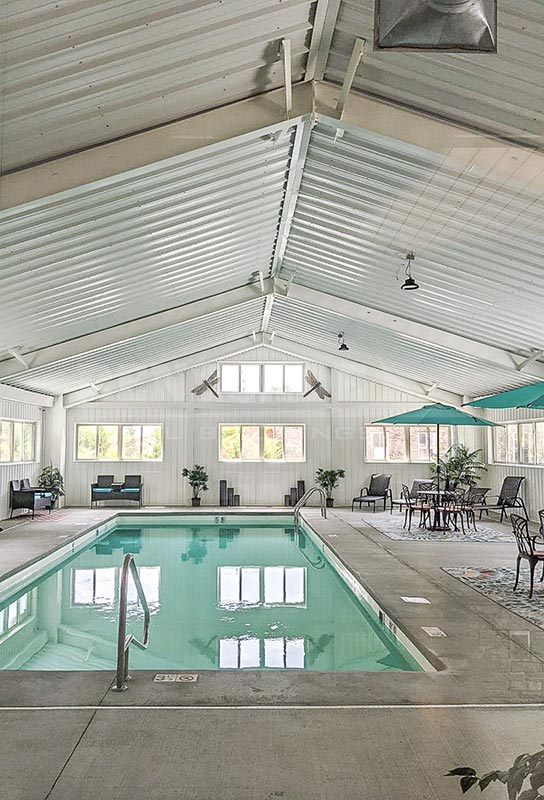 Steel Building Pool Cover interior