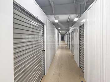 self storage facility in an existing building interior hallway image