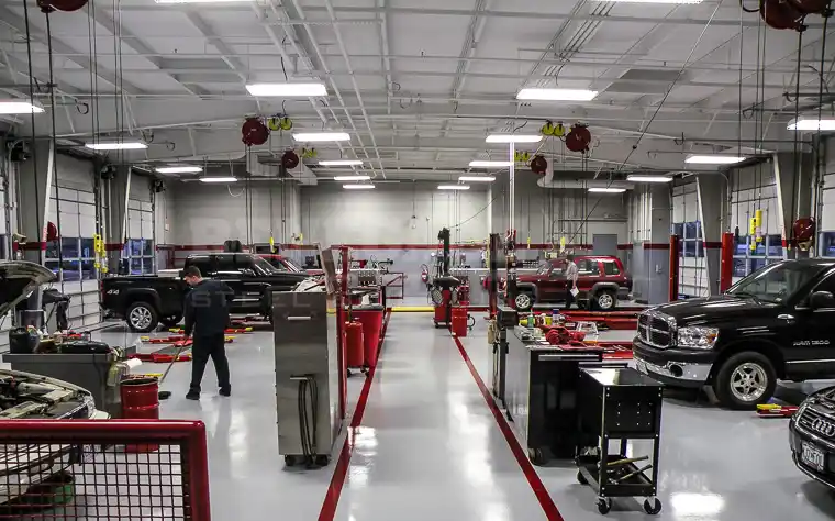 Renegade Steel Building auto service center interior work bays