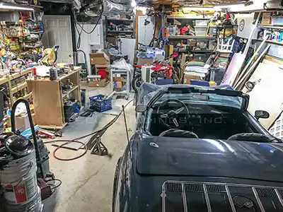 Messy cluttered up basement needs a Renegade steel building