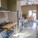 renegade seel building barndominium interior basic kitchen