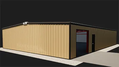 Renegade steel building 1:12 roof pitch illustration