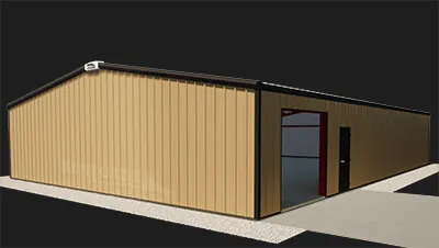 Renegade steel building 2:12 roof pitch illustration