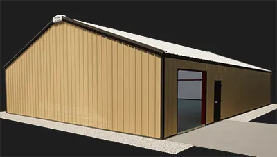 Renegade steel building 4:12 roof pitch illustration