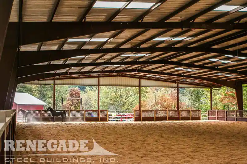 Renegade steel building roof only horse riding arena