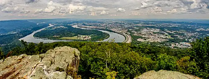 Overlooking downtown Chattanooga and Moccasin Bend