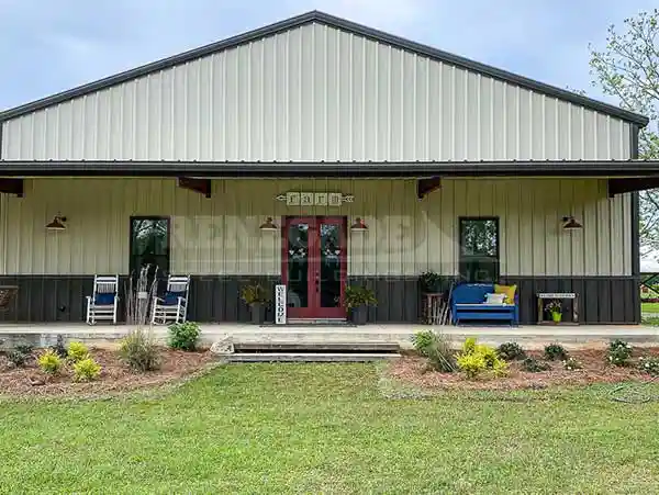 50x80x16 steel building home with porch