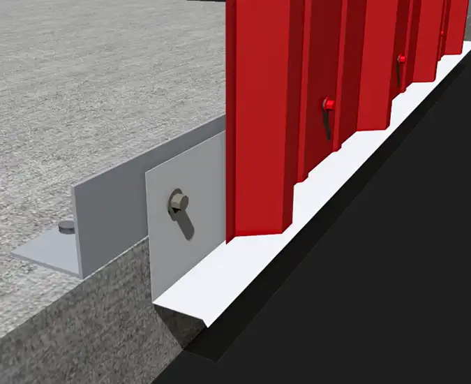 Renegade Steel Buildings 2 piece base trim, angle with trim