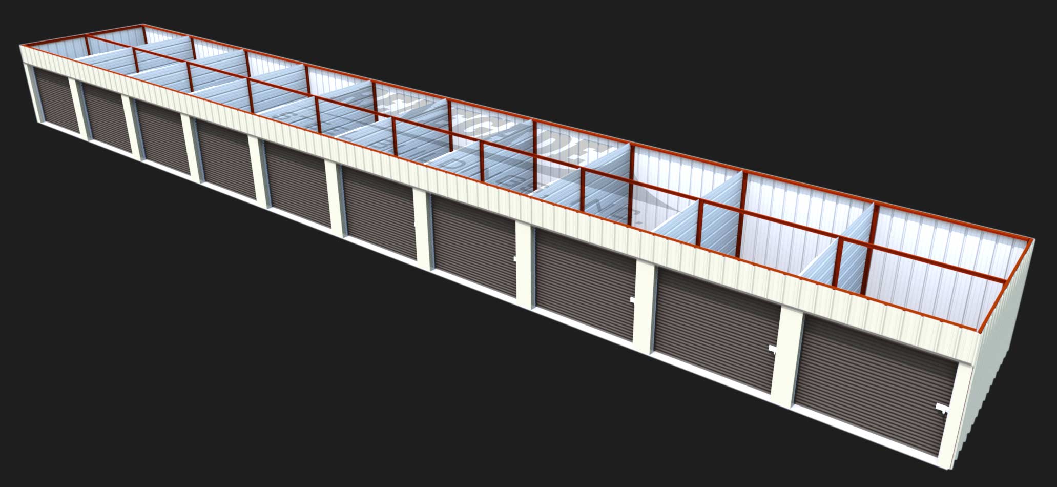 15x100 mini warehouse illustration