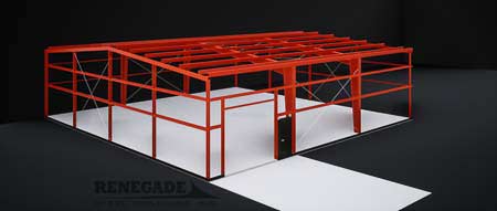 60x60 steel building frame illustration