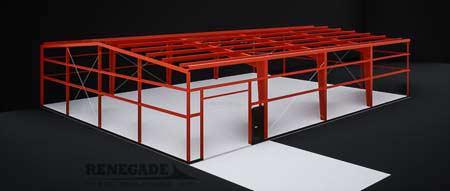60x80 steel building frame illustration