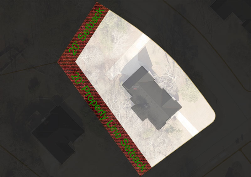 map to show property setback
