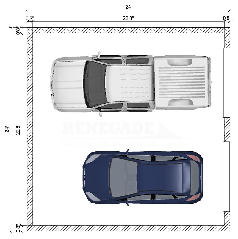 24x24 garage illustration