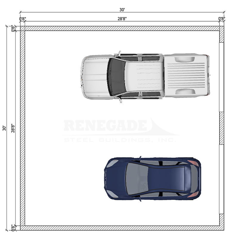 30x30 garage illustration