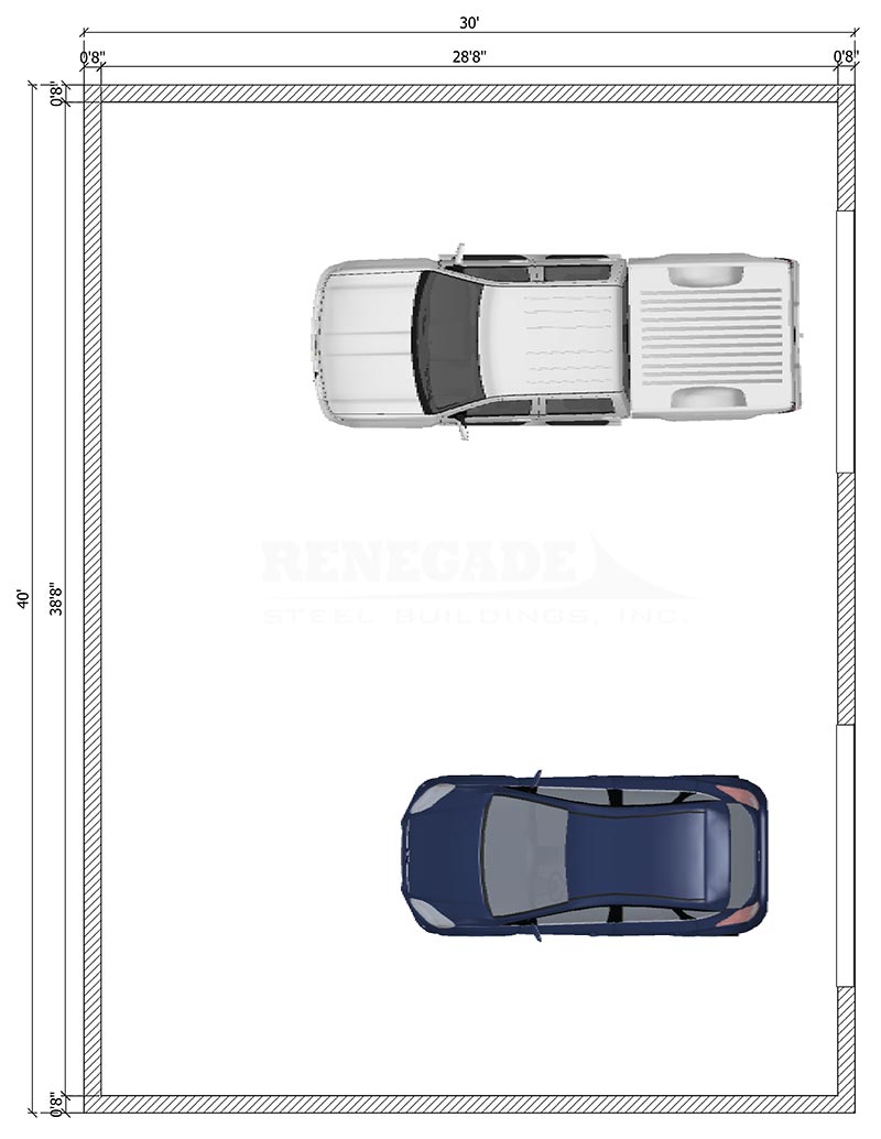 30x40 garage illustration