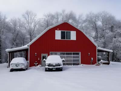 Gambrel pre-engineered steel building shape