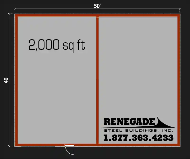 40x50 metal building dimensions