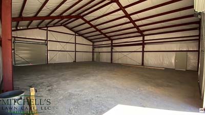 50x60x16 dream shop with lean to empty interior