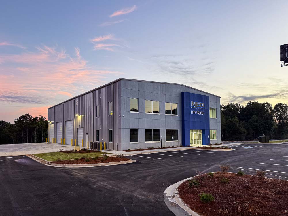 80x135 commercial steel building in Jefferson Georgia
